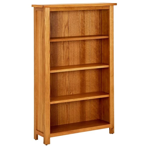 Boekenkast Met 3 Schappen 70X22,5X82 Cm Massief Eikenhout - Afbeelding 8