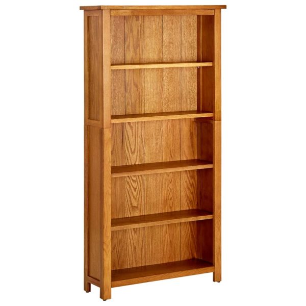 Boekenkast Met 3 Schappen 70X22,5X82 Cm Massief Eikenhout - Afbeelding 9