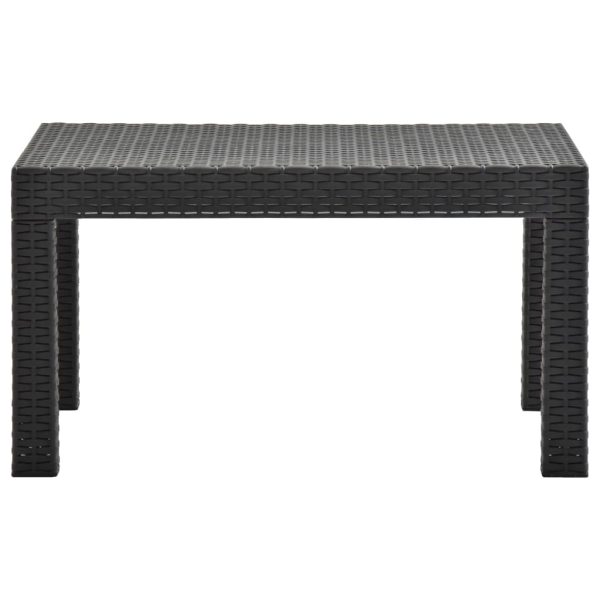 2-Delige Loungeset Met Kussens Pp Rattan Antracietkleurig - Afbeelding 4