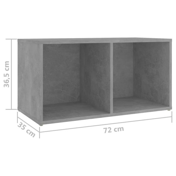 Tv-Meubelen 72X35X36,5 Cm Bewerkt Hout Betongrijs - Afbeelding 8