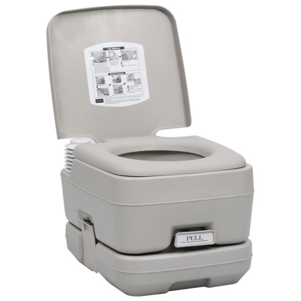 Kampeertoilet Met Tent Draagbaar 10 + 10 L - Afbeelding 7