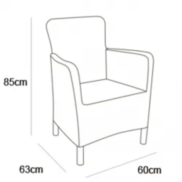 Allibert Tuinstoelen 2 St Trenton Kleurig - Afbeelding 3