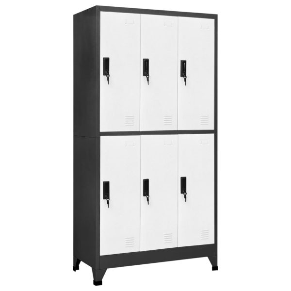 Lockerkast Met 6 Vakken 90X45X180 Cm Staal - Afbeelding 15