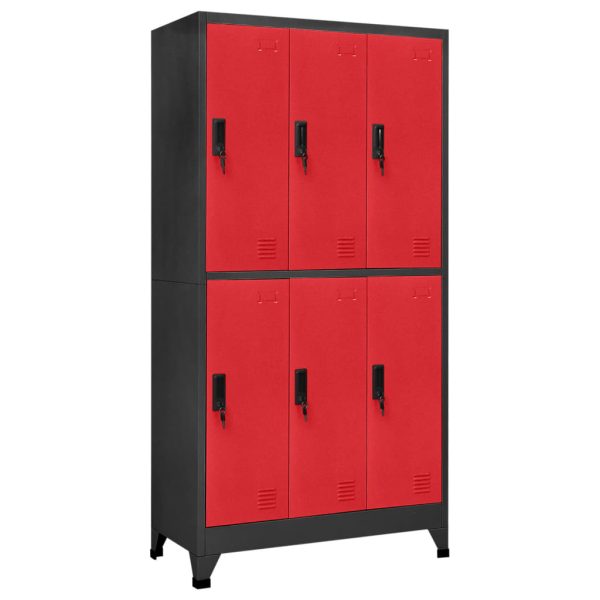 Lockerkast Met 6 Vakken 90X45X180 Cm Staal - Afbeelding 16