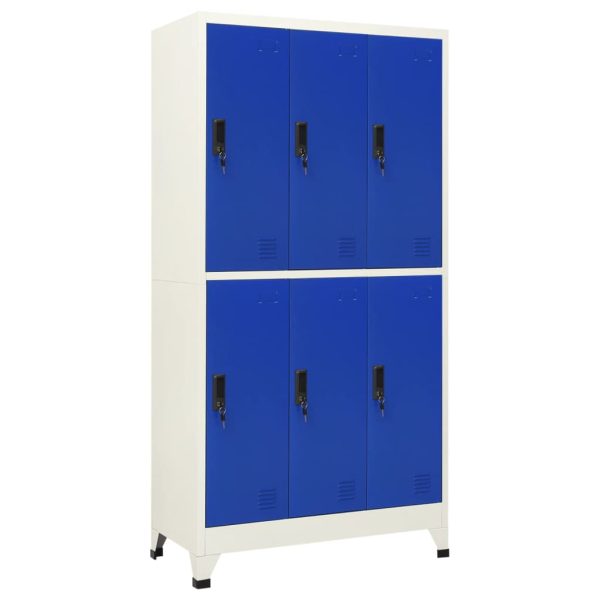 Lockerkast Met 6 Vakken 90X45X180 Cm Staal - Afbeelding 12