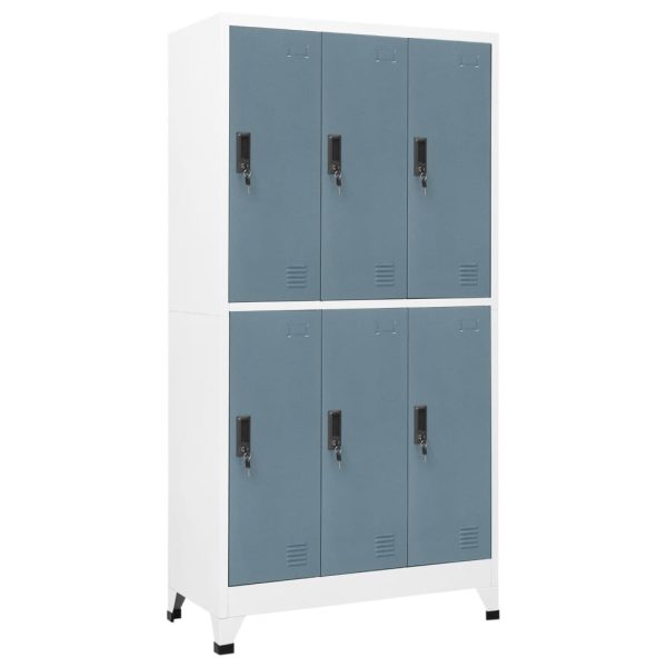 Lockerkast Met 6 Vakken 90X45X180 Cm Staal - Afbeelding 13