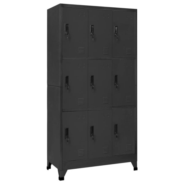 Lockerkast Met 9 Vakken 90X45X180 Cm Staal - Afbeelding 14