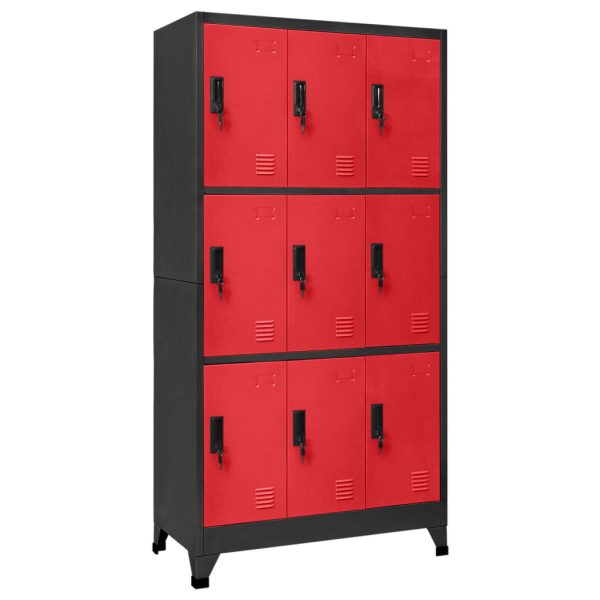 Lockerkast Met 9 Vakken 90X45X180 Cm Staal - Afbeelding 16