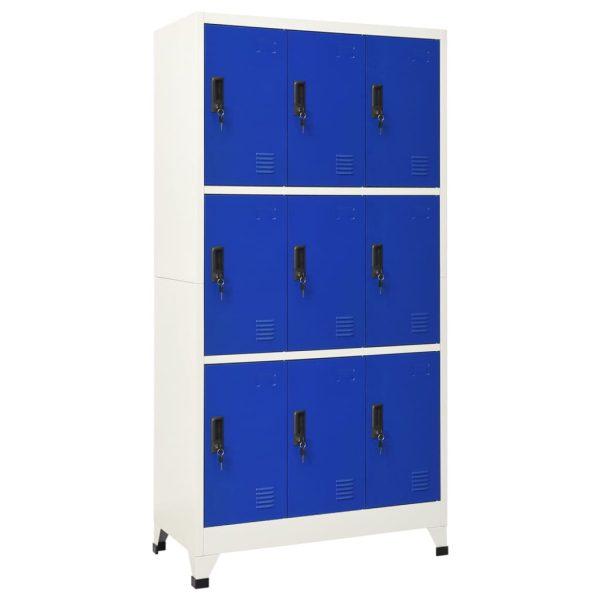 Lockerkast Met 9 Vakken 90X45X180 Cm Staal - Afbeelding 12