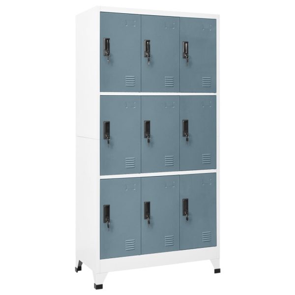 Lockerkast Met 9 Vakken 90X45X180 Cm Staal - Afbeelding 13