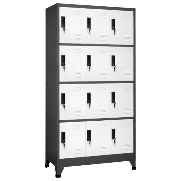 Lockerkast Met 12 Compartimenten 90X45X180 Cm - Afbeelding 15