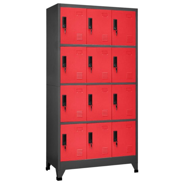 Lockerkast Met 12 Compartimenten 90X45X180 Cm - Afbeelding 16