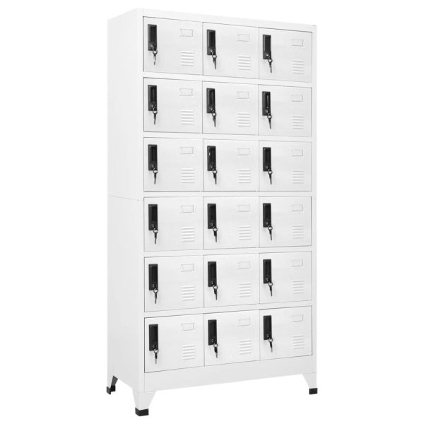 Lockerkast Met 18 Vakken 90X40X180 Cm Metaal - Afbeelding 10