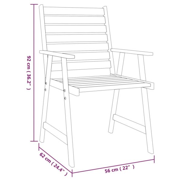 3-Delige Tuinset Massief Acaciahout - Afbeelding 9