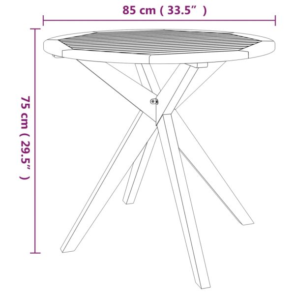 3-Delige Tuinset Massief Acaciahout - Afbeelding 10