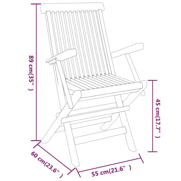 3-Delige Tuinset Massief Teakhout - Afbeelding 9