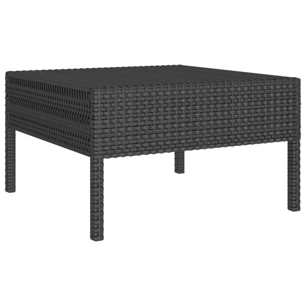 9-Delige Loungeset Met Kussens Poly Rattan Zwart - Afbeelding 3