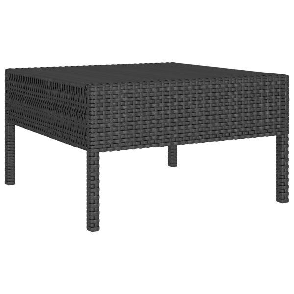 9-Delige Loungeset Met Kussens Poly Rattan Zwart - Afbeelding 3