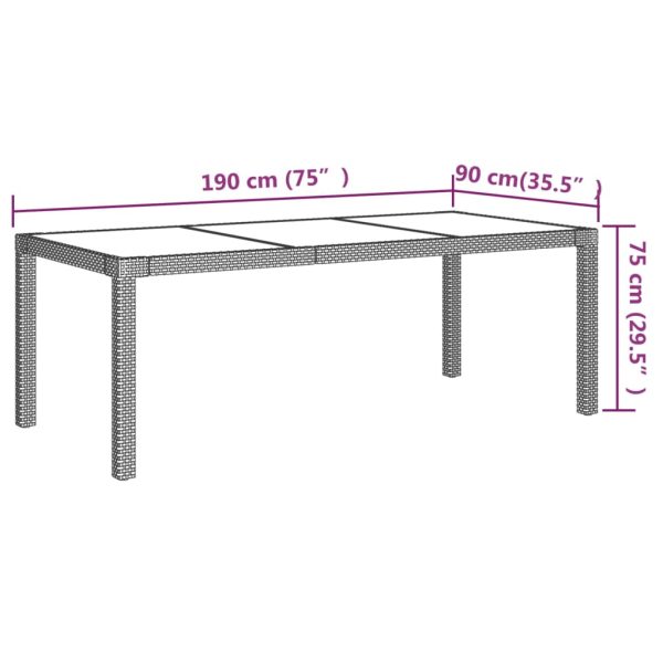 7-Delige Tuinset Met Kussens Poly Rattan - Afbeelding 12