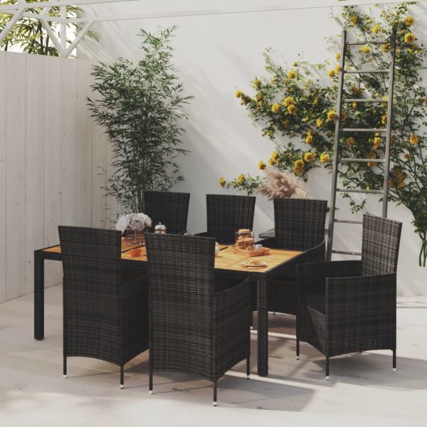 7-Delige Tuinset Met Kussens Poly Rattan