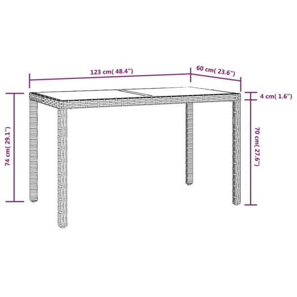 3-Delige Tuinset Met Kussens Poly Rattan - Afbeelding 8