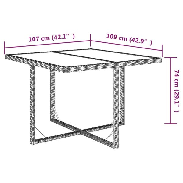 5-Delige Tuinset Met Kussens Poly Rattan Zwart En Wit - Afbeelding 7