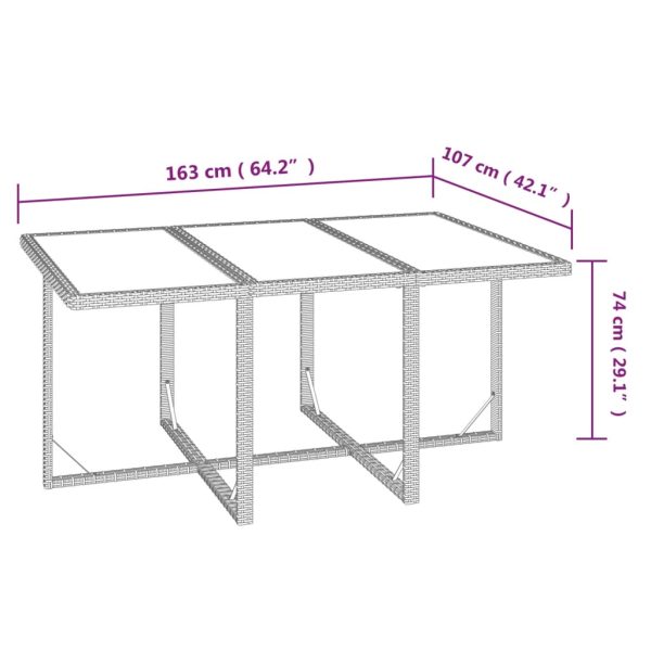 7-Delige Tuinset Met Kussens Poly Rattan Grijs - Afbeelding 10