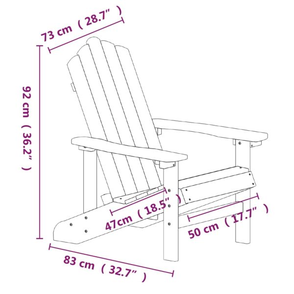 Tuinstoelen Adirondack Met Tafel Hdpe - Afbeelding 7