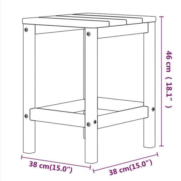 Tuinstoelen Adirondack Met Tafel Hdpe - Afbeelding 8