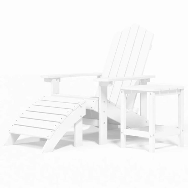 Tuinstoel Adirondack Met Voetenbank En Tafel Hdpe - Afbeelding 2