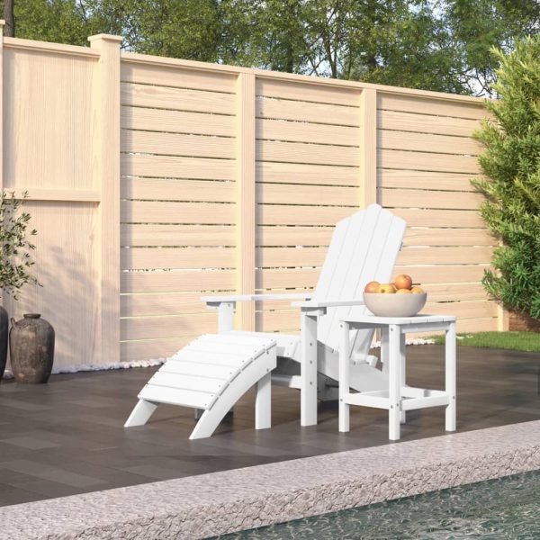 Tuinstoel Adirondack Met Voetenbank En Tafel Hdpe