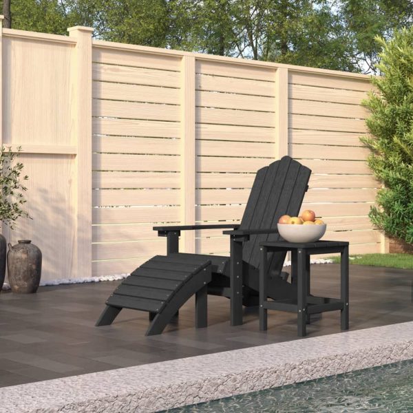 Tuinstoel Adirondack Met Voetenbank En Tafel Hdpe - Afbeelding 11