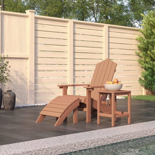 Tuinstoel Adirondack Met Voetenbank En Tafel Hdpe - Afbeelding 9