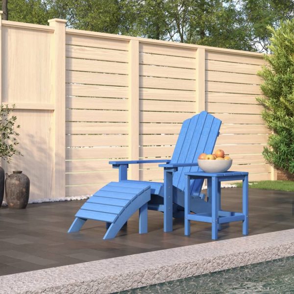 Tuinstoel Adirondack Met Voetenbank En Tafel Hdpe - Afbeelding 10