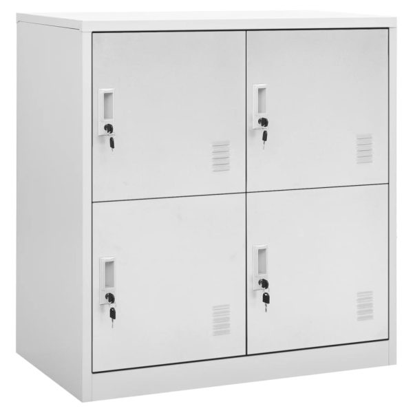 Lockerkasten 90X45X92,5 Cm Staal Lichtgrijs - Afbeelding 2