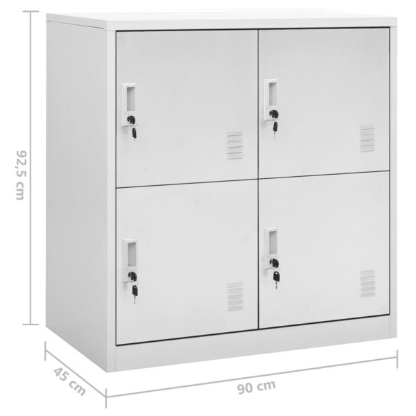 Lockerkasten 90X45X92,5 Cm Staal Lichtgrijs - Afbeelding 8