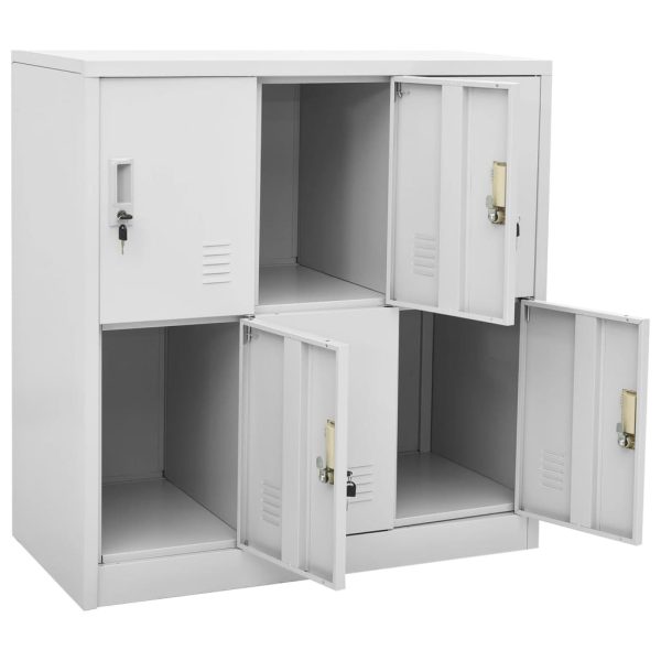 Lockerkasten 90X45X92,5 Cm Staal Lichtgrijs - Afbeelding 6