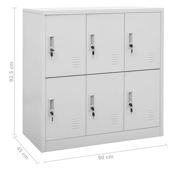 Lockerkasten 90X45X92,5 Cm Staal Lichtgrijs - Afbeelding 9