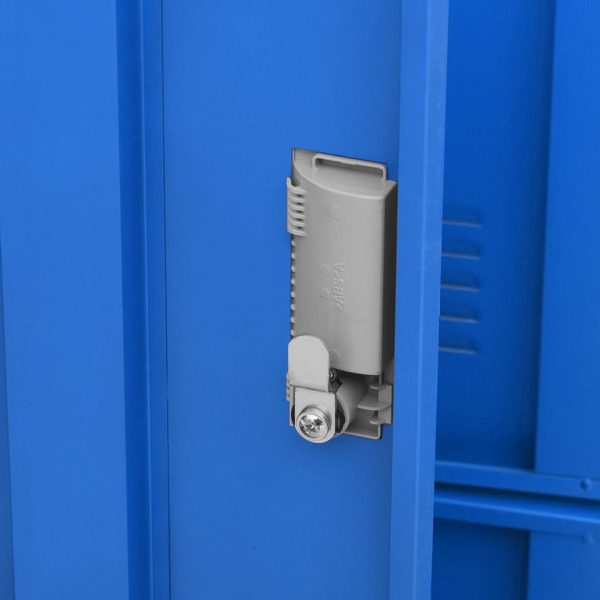 Lockerkasten 90X45X92,5 Cm Staal Lichtgrijs En Blauw - Afbeelding 8