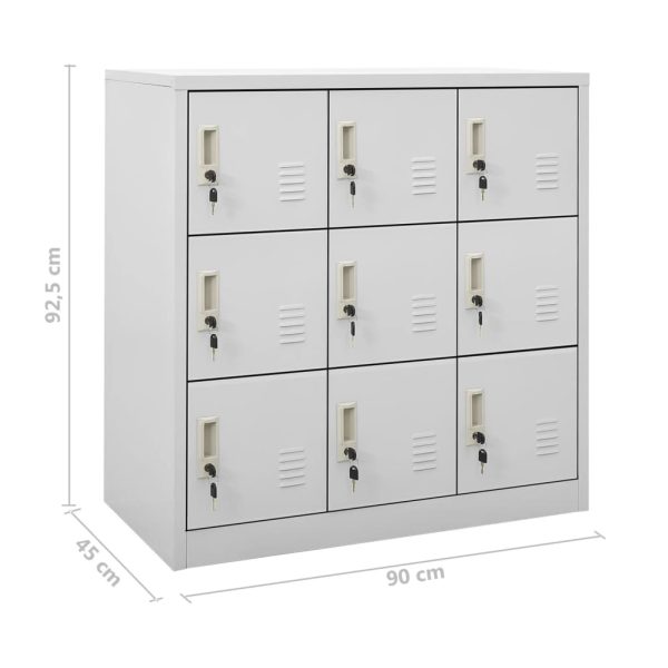 Lockerkasten 90X45X92,5 Cm Staal Lichtgrijs - Afbeelding 9