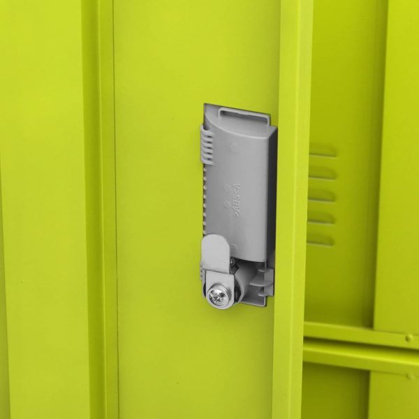 Lockerkasten 90X45X92,5 Cm Staal Lichtgrijs En Groen - Afbeelding 8