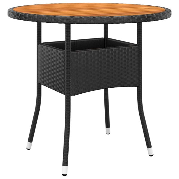 5-Delige Bistroset Poly Rattan En Massief Hout - Afbeelding 5