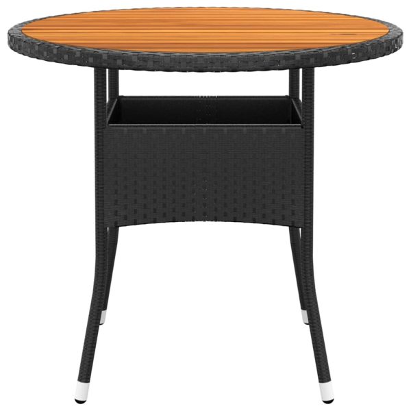 5-Delige Bistroset Poly Rattan En Massief Hout - Afbeelding 6