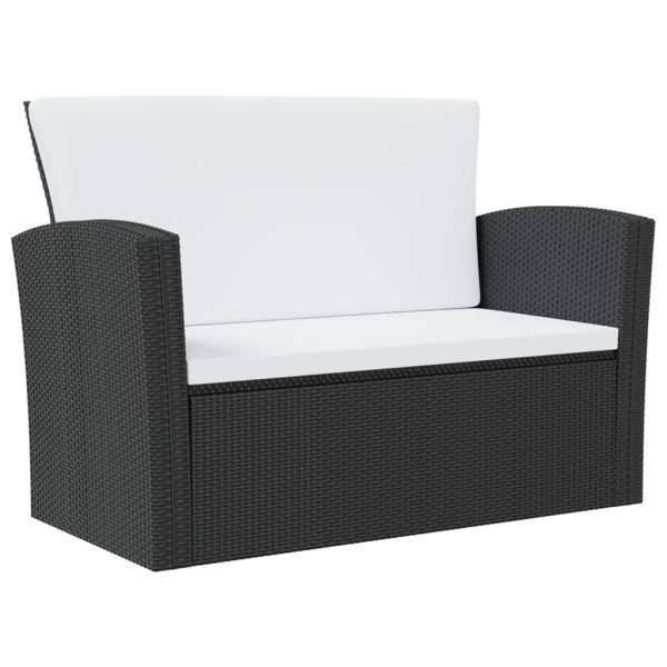 Loungeset Met Kussens Poly Rattan - Afbeelding 3