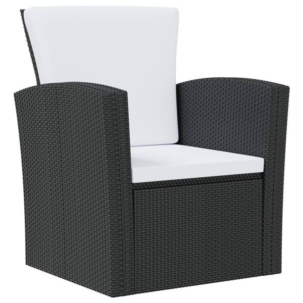 Loungeset Met Kussens Poly Rattan - Afbeelding 5