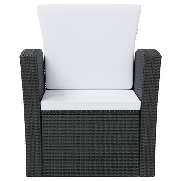 Loungeset Met Kussens Poly Rattan - Afbeelding 6