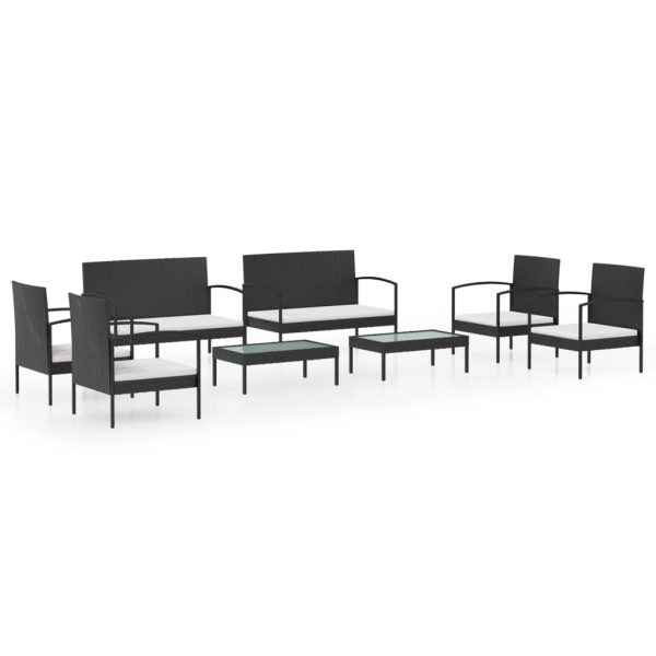 Loungeset Met Kussens Poly Rattan - Afbeelding 2