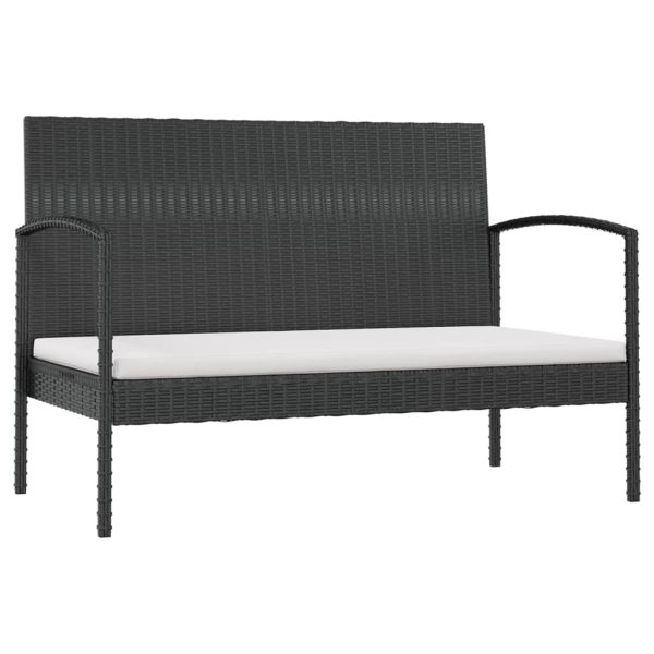 Loungeset Met Kussens Poly Rattan - Afbeelding 3