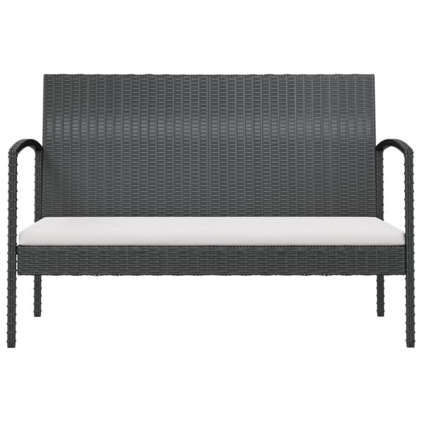 Loungeset Met Kussens Poly Rattan - Afbeelding 4