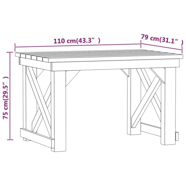 3-Delige Tuinset Geïmpregneerd Grenenhout - Afbeelding 11